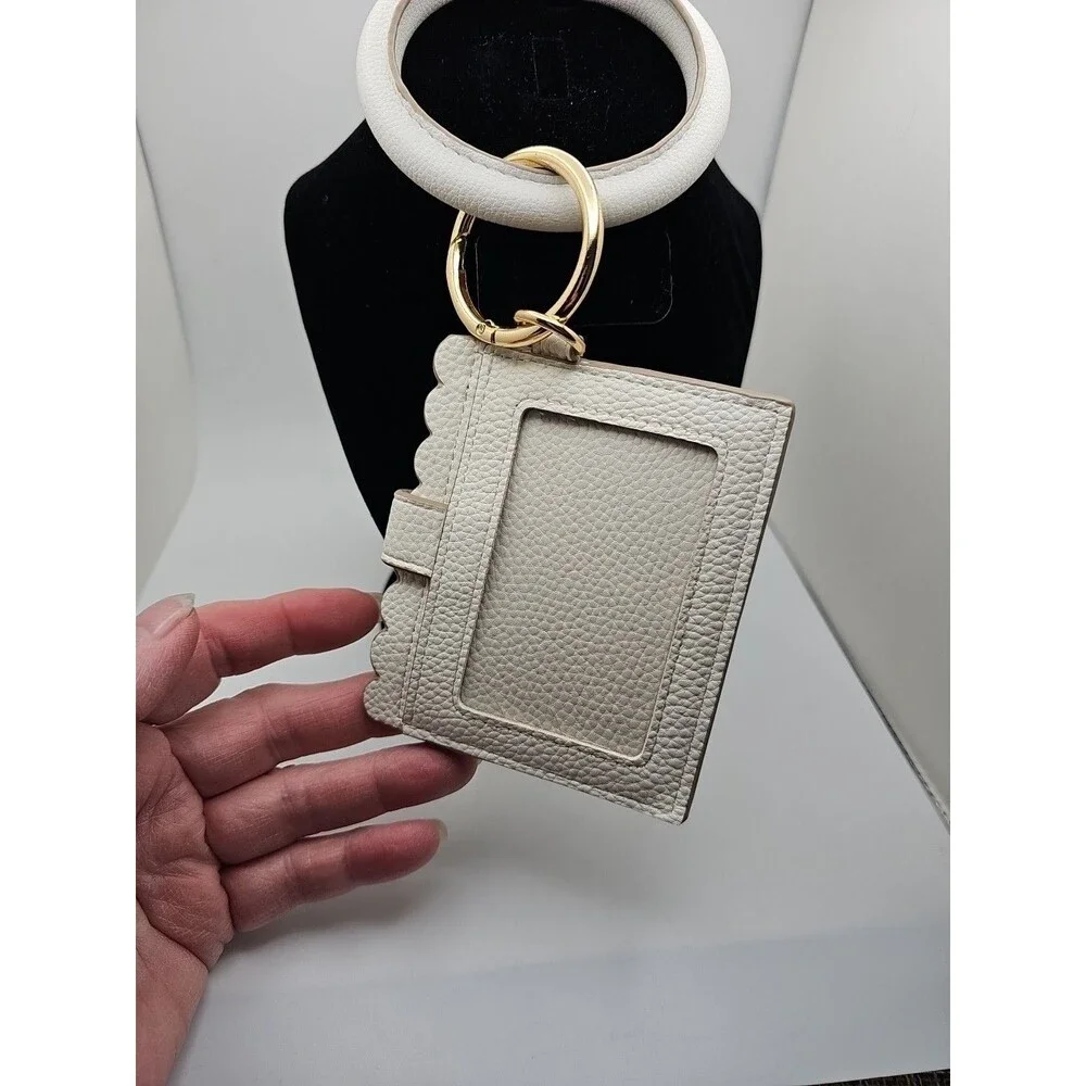 Nanette Lepore Hands-Free Bracelet Wallet Cardholder Keyholder White